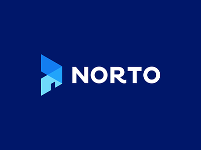 Norto Real Estate Logo Design - House / Arrow / Transparency