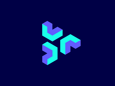 Block Play Icon - Geometric / Blockchain / Blocks