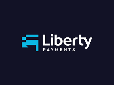 Liberty Payments Logo Design - Flag / Credit Card / Finance ai artificial intelligence bitcoin blockchain credit card crypto data design finance fintech financial payments geometric icon logo logodesign modern negative space pay payment saas software symbol tech technology