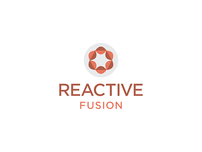 Reactive Fusion Logo Design atom brand branding design designer fusion icon identity logo particle