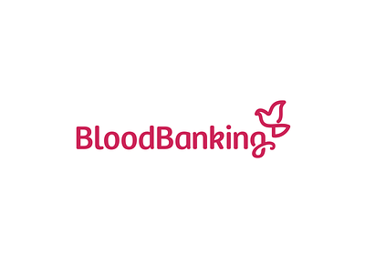 Blood Banking Logo Design bank banking bird blood brand branding design icon identity ligature logo