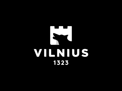 Vilnius Logo Design brand branding castle city design founding icon identity lithuania logo vilnius wolf
