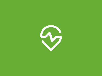 Find a Fitness Logo Design brand branding cardio design fitness gym health heart beat icon identity logo pin