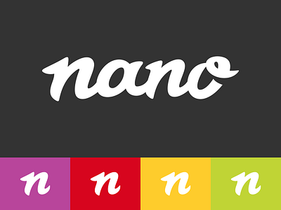 Nano Logo Design brand branding calligraphy design icon identity lettering logo nano typography