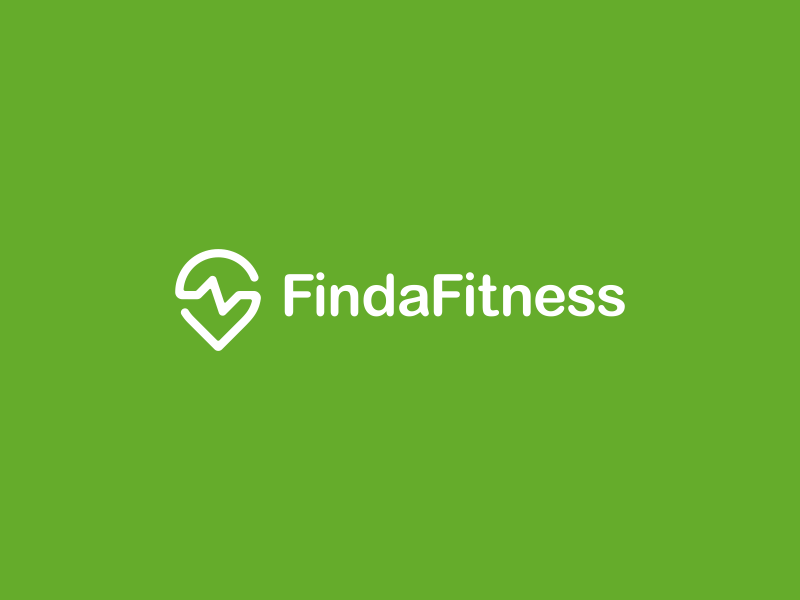 Find a Fitness Logo Design logo icon identity design brand branding pin cardio cardiogram health fitness gym