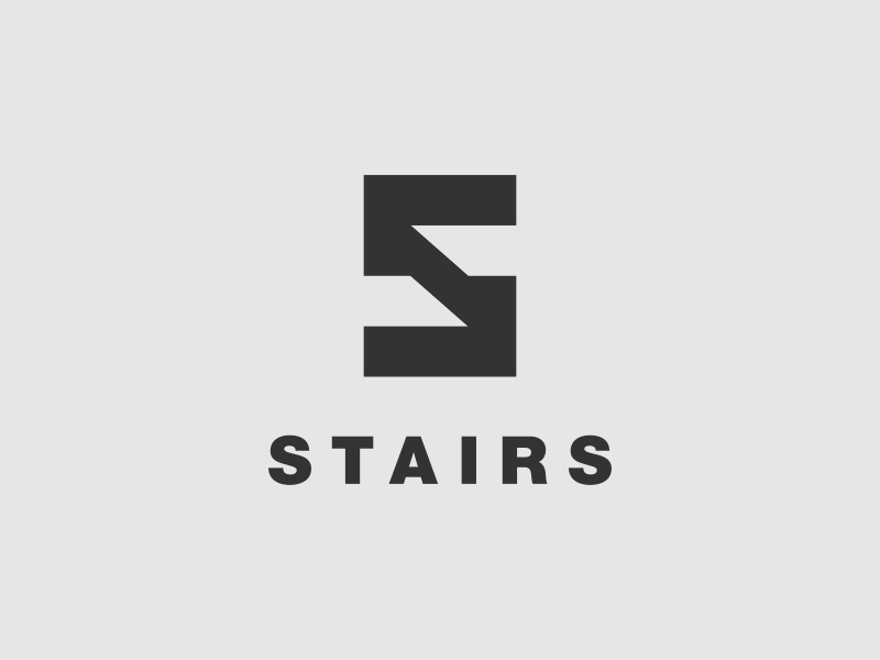 Stairs Logo Design Process Animated