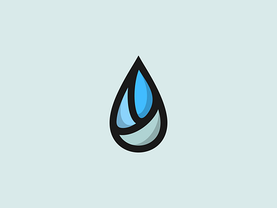 Drop Logo Design blue brand branding design drop icon identity ink logo shading water