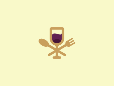 Wine, Spoon & Fork Logo Design