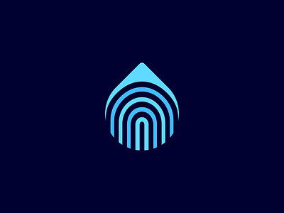 Drop Logo Design brand branding design drop finger fingerprint icon identity ink logo