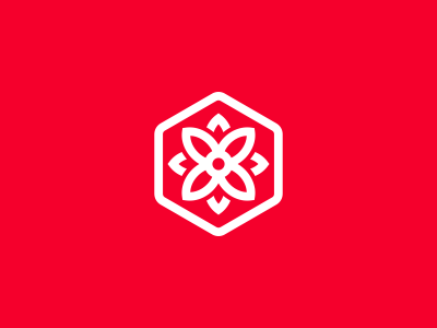 Flower Logo Design bloom box design floral flower icon identity logo petal red