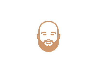 Head Icon Design bald beard brand branding design head icon identity logo
