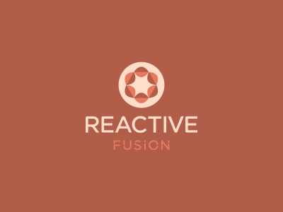 Reactive Fusion Logo Design atom atomic brand branding design fusion icon identity logo particle reactive