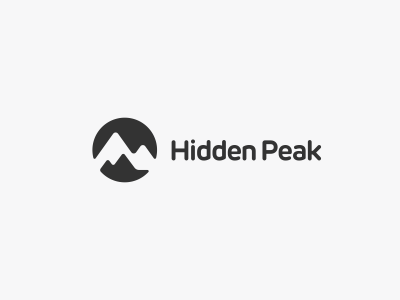 Hidden Peak Logo Design brand branding design icon identity logo mountain mountains negative peak range space