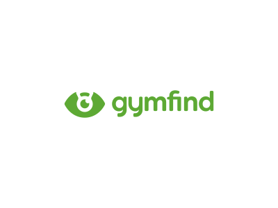 Gymfind Logo Design brand branding design eye find gym icon identity kettlebell logo negative space