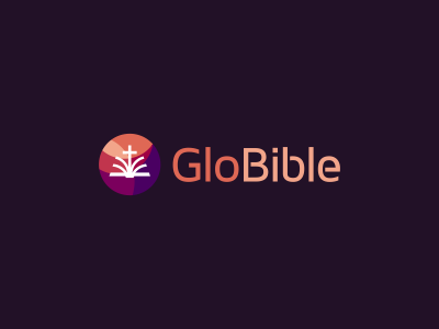 Glo Bible Logo Design app bible book brand branding cross design global icon identity logo scripture