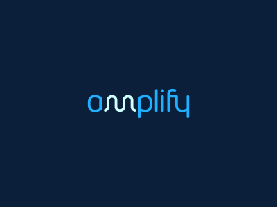 Amplify Logo Design brand branding design icon identity logo m sine sound wave