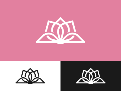 Lotus Book Logo Design bloom book brand branding design education flower icon identity logo lotus pages