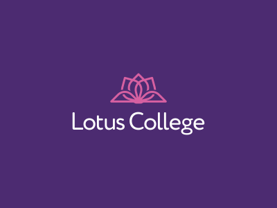 Lotus College Logo Design bloom book brand branding design education flower icon identity logo lotus pages