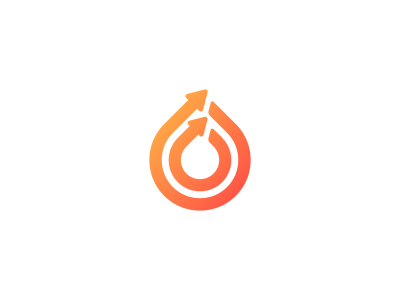 Drop + Arrow Logo Design Concept arrow brand branding cycle design drop icon identity logo loop