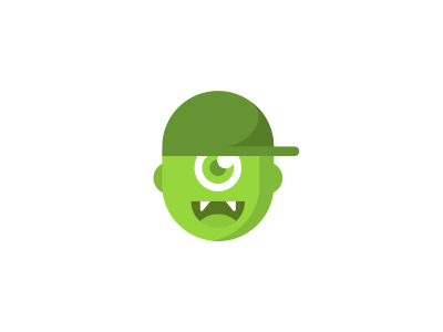 Cyclops With a Cap Icon / Logo Design brand branding character cyclops design friendly icon identity logo mascot monster smile