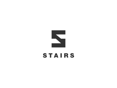 Stairs Logo Design black clever design agency freelance logo designer graphic designer hidden icon logo logo design logo designer negative negative space s simple space stairs