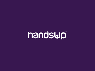 Hands Up! Logo Design arrest blockchain web3 clever crypto design agency ecommerce freelance logo designer hand hands icon logo logo design logo designer pink purple simple stick figure up waving wordmark