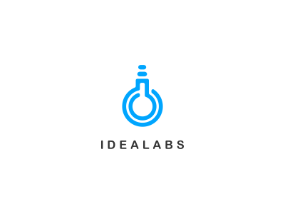 Idealabs Logo Design statoinery stationrey branidng brandign stationry brnading bradning barnding brnad bradn barnd loogdesign lgoodesign logo deisgn desgn logotpye deisgner dsgner deisgn logog design desgin loog lgoo lgo loogtype idea lab flask bulb logo design simple potion clever combo ideas logo icon light blue
