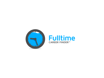 Fulltime Logo Design freelance logo designer clever simple blue arrow job design agency logo design graphic design freelance designer liquid fired logo designer graphic designer hire watch logo icon full time water clock career employment agency