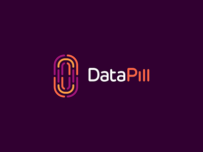 Data Pill Logo Design brand branding data design icon identity information logo management pill