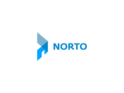 Norto Logo Design (IN USE BY A CLIENT) ahead arrow blue clever construction design design agency direction forward freelance designer freelance logo designer graphic design graphic designer home house icon intersect logo logo design logo designer n negative space norto overlap real estate realty right simple transparency