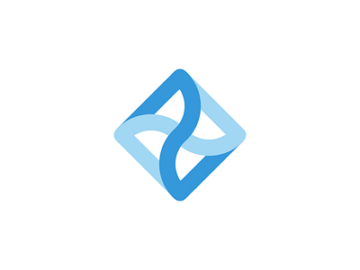 Hub Logo Design blue brand branding design icon identity intertwining logo monogram z
