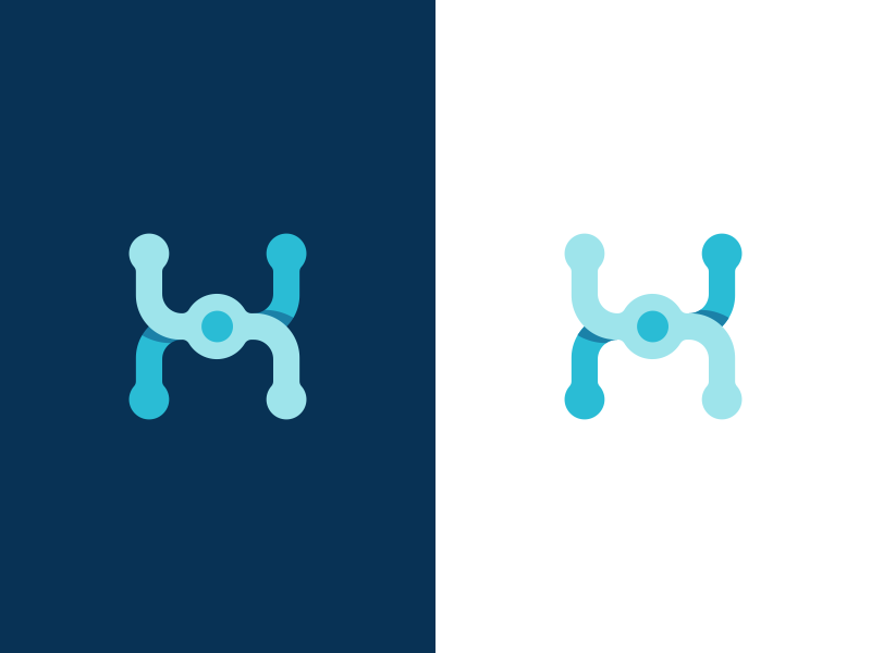 Hub / H Monogram Logo Design By Dalius Stuoka | Logo Designer On Dribbble