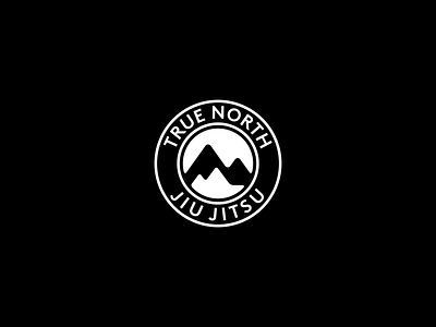 True North Jiu Jitsu Logo Design brand branding design icon identity logo martial arts mma mountain mountains nature negative space