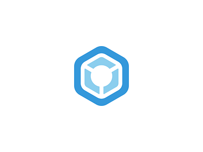 Hub / Hexagon Logo Design blue brand branding design hexagon hub icon identity logo