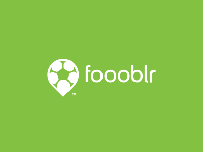 Foooblr Logo Design agency brand branding community design discussions events football forum graphic green icon live logo matches negative space news online opinions pin pitch soccer stream