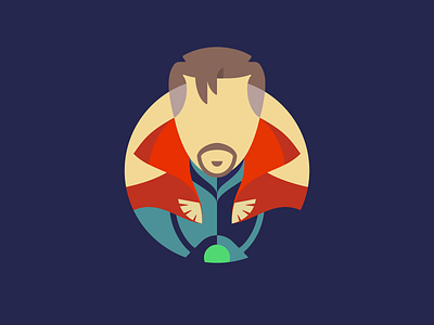 Doctor Strange Icon design doctor strange film icon illustration marvel movie negative space sci fi