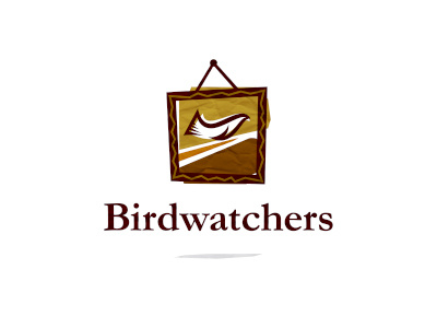 Birdwatchers bird brown design designer hung icon icons illustration logo mark painting picture watchers