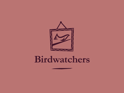 Birdwatchers Logo Design bird brown design designer hung icon icons illustration logo mark painting picture watchers