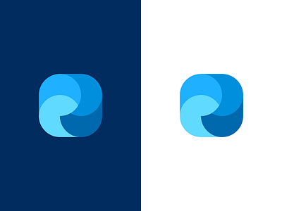 Wave App Logo Design / Icon blue brand branding design icon identity logo ocean sea water wave