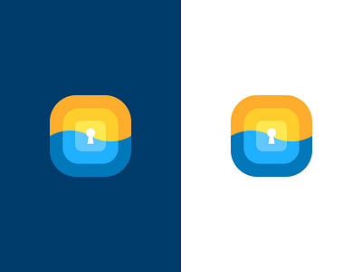 Wave App Logo Design / Icon blue brand branding design icon identity logo ocean sea sun water wave