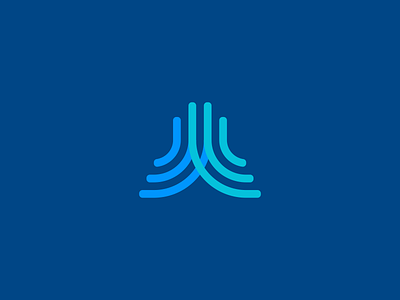 A / Intersecting Waves / Sygnals Logo Design a brand branding design icon identity logo monogram phone sound sygnal sygnals wave waves