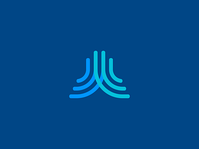 A / Intersecting Waves / Sygnals Logo Design