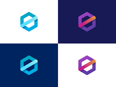 Hexagon / Cube Logo Design by Dalius Stuoka | logo designer on Dribbble