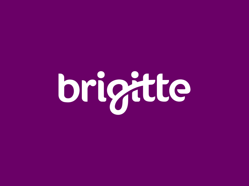 Brigitte Logo Design custom calligraphy typography wordmark brigitte branding brand design identity icon logo