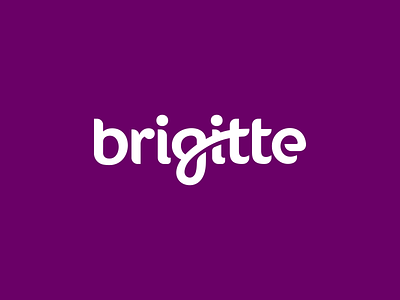 Brigitte Logo Design brand branding brigitte calligraphy custom design icon identity logo typography wordmark