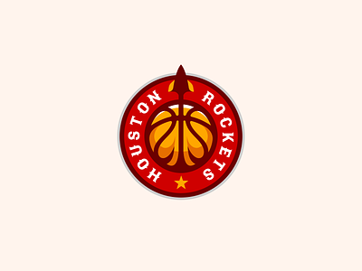 Sports Logo - Houston Rockets (NBA) Logo Redesign ball basketball brand branding crest design esport esports gaming icon identity logo modern nba rocket rockets space sports sports logo stuoka team