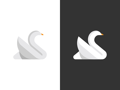 Swan Design animal bird brand branding design geometric icon identity logo nature swan swans