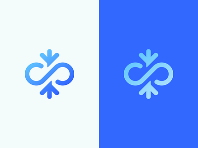 Infinity + Snowflake Logo Design brand branding cold design icon identity infinity logo refrigeration snowflake winter