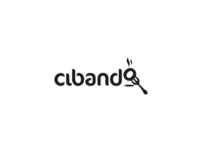 Cibando cibando design eat food fork icon icons italian logo restaurand search