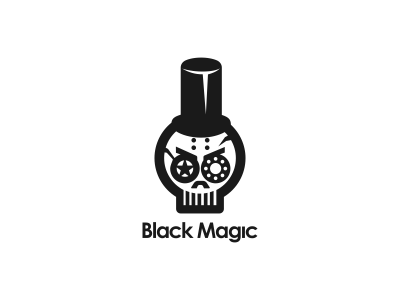 Black Magic black crazy dark design groovy icon icons logo mad magic skull